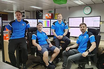 GEOGALS onboard QC team in the vessel instrument room