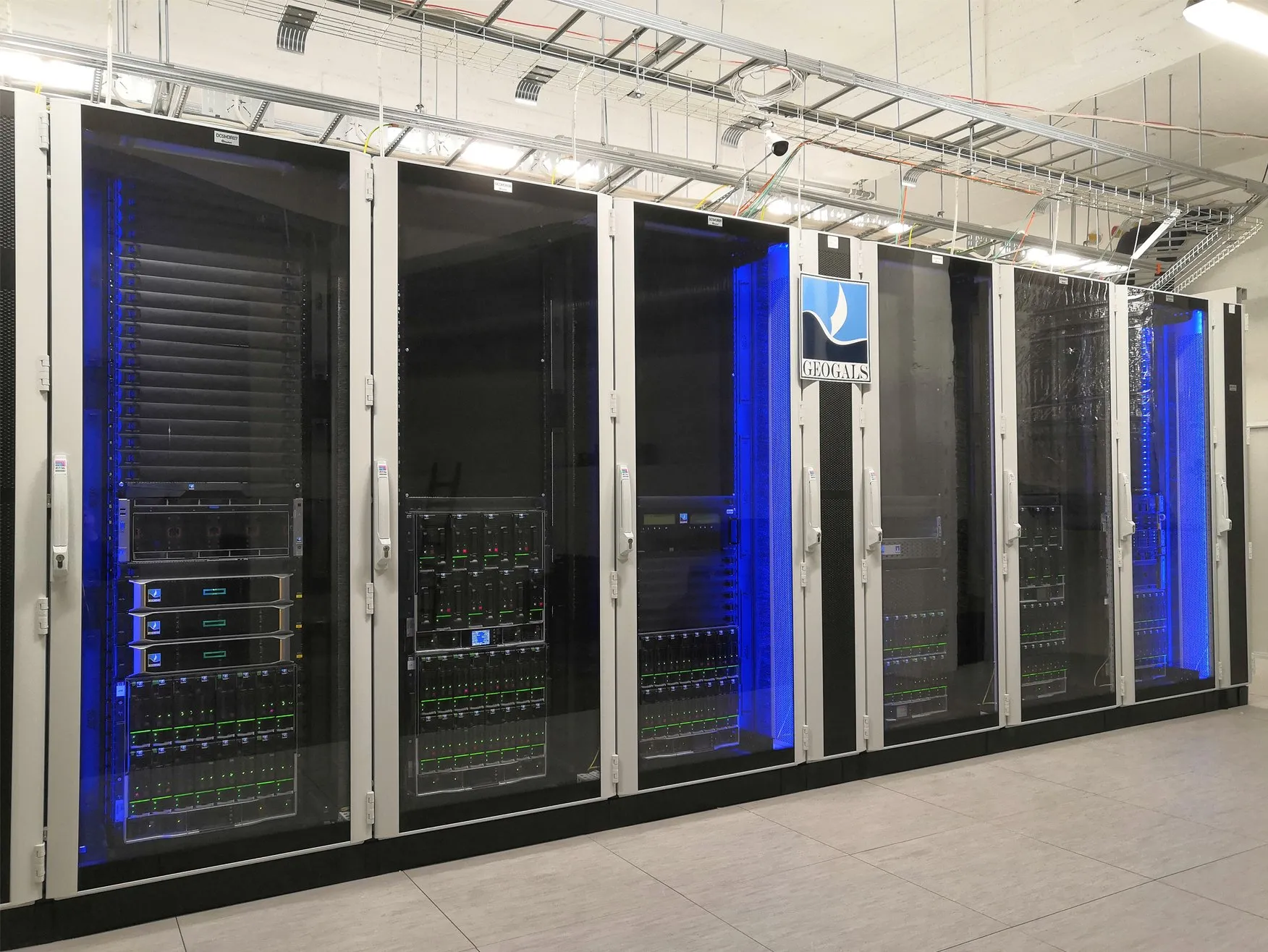 GEOGALS server racks in the Levira data centre, Tallinn